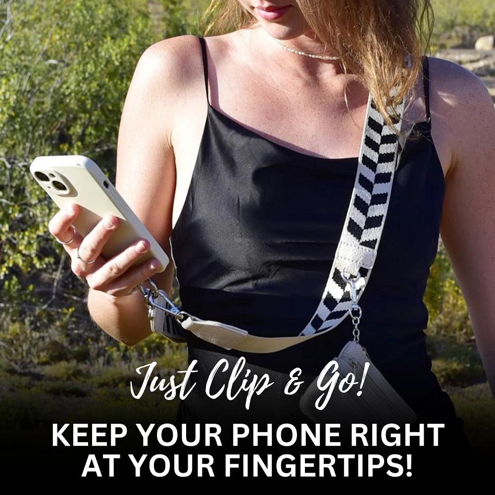 SaveTheGirls SaveTheGirls Clip & Go Strap w/Zippered Pouch Chevron