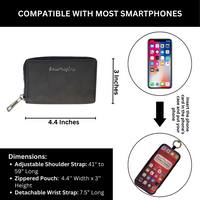 Clip & Go Strap w/Pouch Brushed Vegan Leather SaveTheGirls