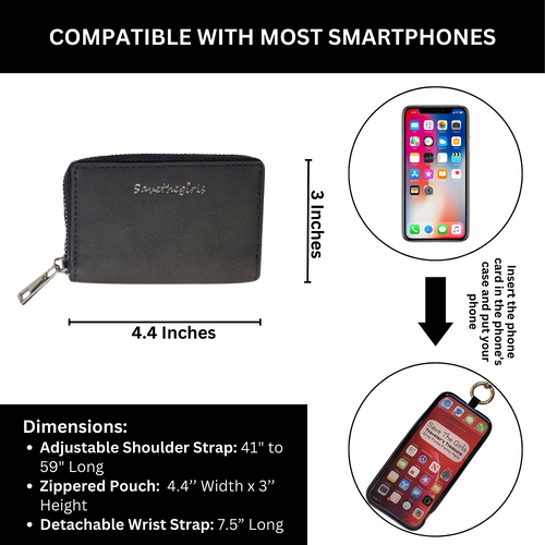 Clip & Go Strap w/Pouch Brushed Vegan Leather SaveTheGirls