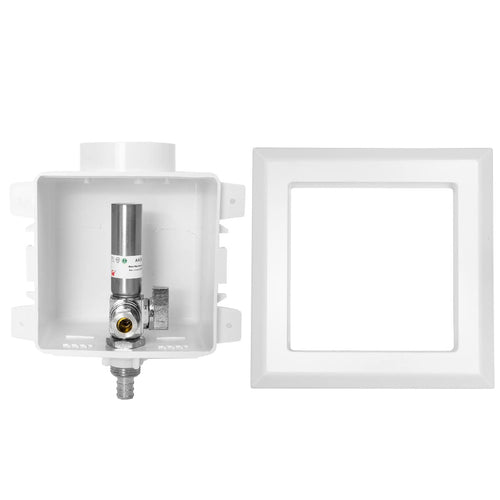 1/2" PEX Crimp (F1807) Inlet, Dishwasher Outlet Box, With Copper Water Hammer Arrestor Plumbingsell