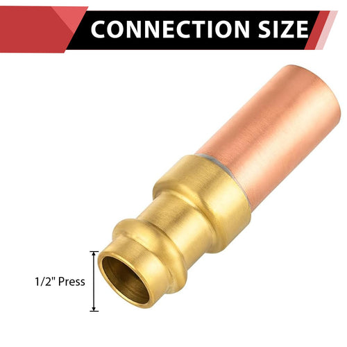 1/2" Copper Press Connection, Copper Water Hammer Arrestor Plumbingsell