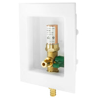 1/2" PEX Expansion (F1960) Inlet, Ice Maker Outlet Box, with Copper Arrestor Plumbingsell