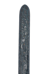 Zelli Italia Zelli Italia 71-155-NVY Crocodile Belt, Navy