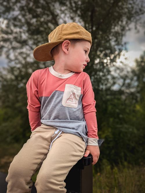 Mountain color block bamboo Keep the Littles Wild