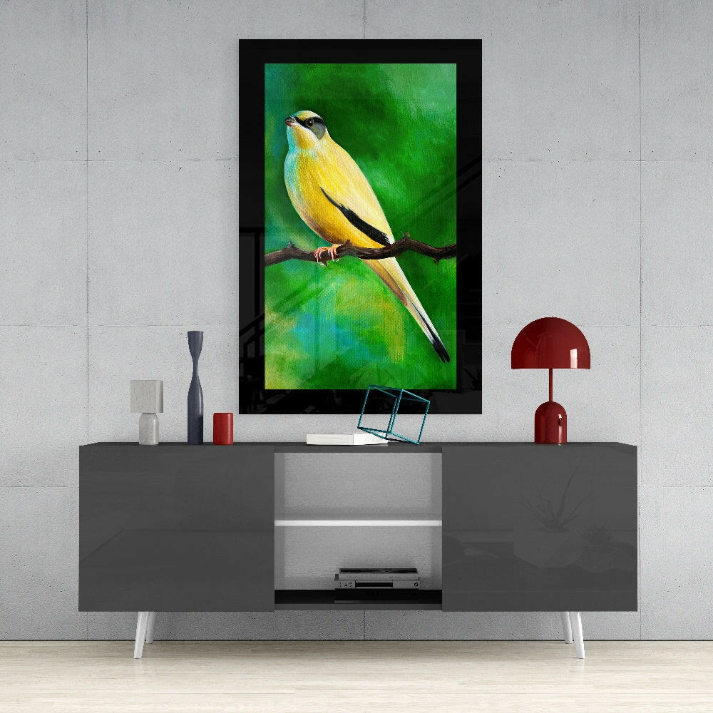 Insigneart USA Insigneart USA Bird on Branch Glass Wall Art