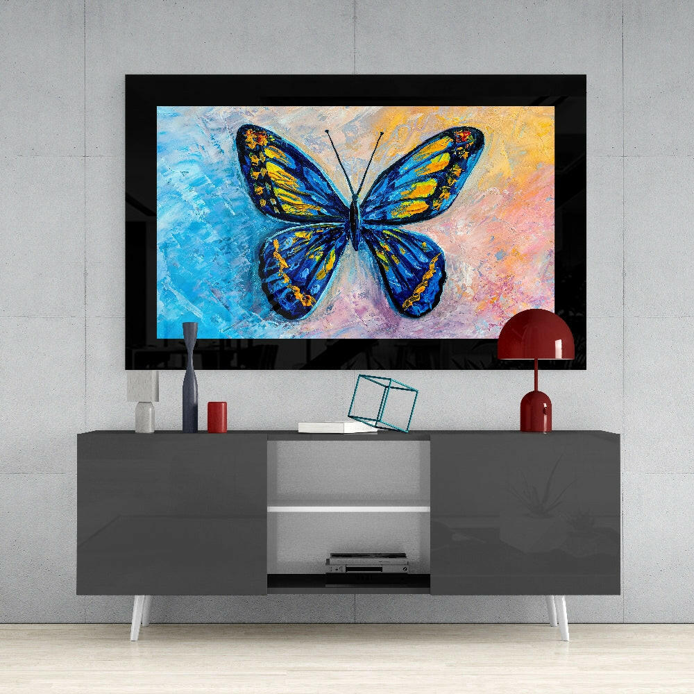 Insigneart USA Insigneart USA Colorful Butterfly Glass Wall Art