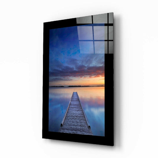 Insigneart USA Insigneart USA Sunset on the Dock Glass Wall Art