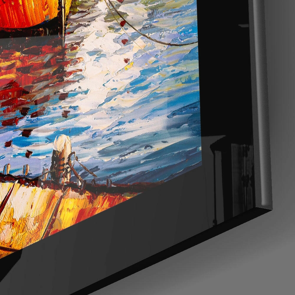 Insigneart USA Insigneart USA Fishing Town Glass Wall Art