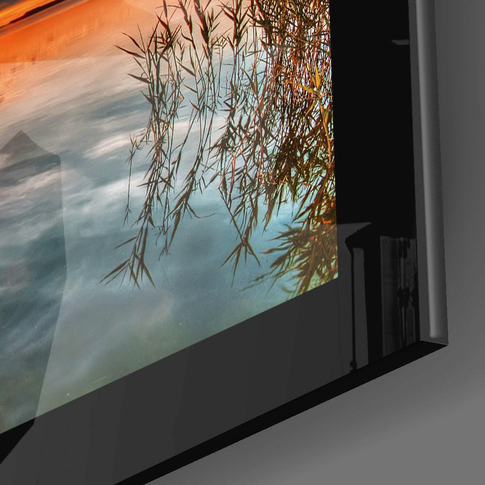 Insigneart USA Insigneart USA Sunset on the Dock Glass Wall Art
