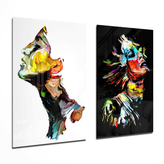 Insigneart USA Insigneart USA Feel the Music 2 Pieces Combine Glass Wall Art