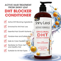 Shiny Leaf DHT Blocker Hair Loss Conditioner 16oz Active Formula with Biotin by