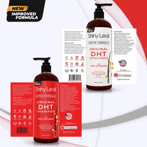 Shiny Leaf DHT Blocker Hair Loss Conditioner 16oz Active Formula with Biotin by