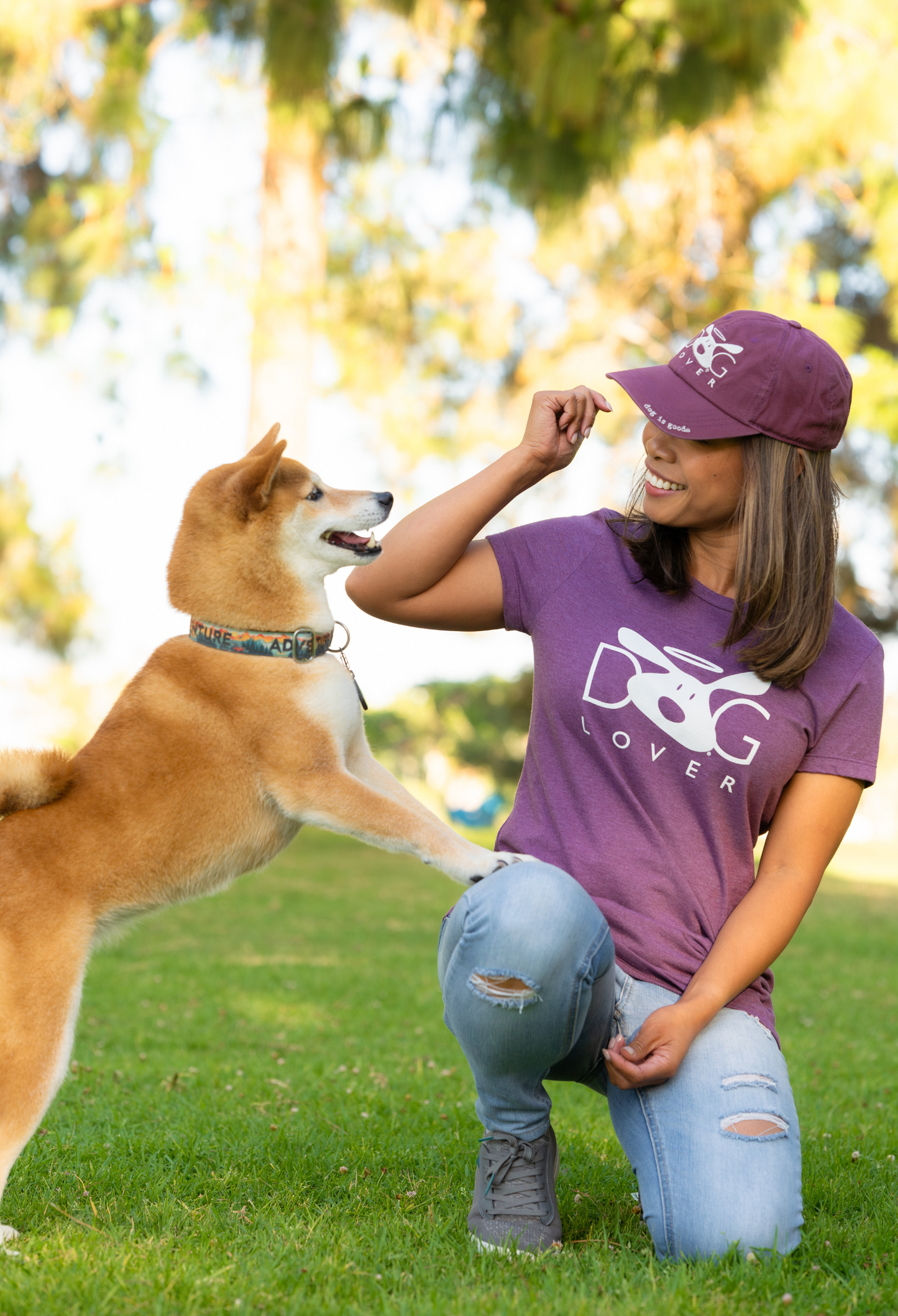 Dog is Good Dog is Good T-shirt: Dog Lover (Plum)