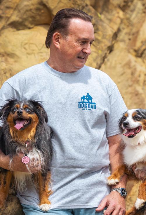 Dog is Good Dog is Good T-shirt: Dog Dad (Grey)