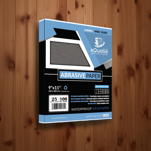 100 Grit Sandpaper Sheets – 25 Pack 9x11 in Wet or Dry Use eQualle Sandpaper