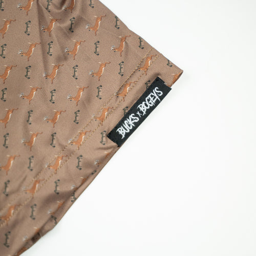 "Jumpin' Buck" Golf Polo Bow Crew Apparel - Bow Hunting Lifestyle Apparel