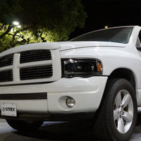 AlphaRex 02-05 Dodge Ram PRO-Series Halogen Projector Headlights Alpha-Black OffRoadUSA.com