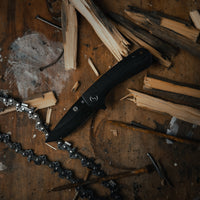 The Peasant Folding Pocket Knife Giftset for Men and Women (Black and Blue) Holtzman's Gorilla Survival