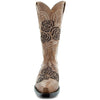 Soto Boots Soto Boots Tan Rose Inlayed Women's Cowgirl Boots (M50032)