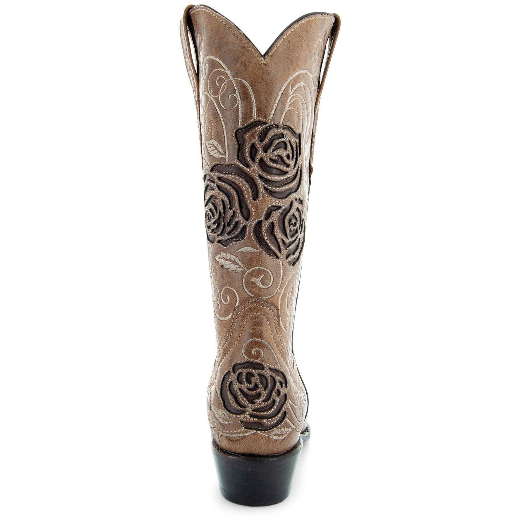 Soto Boots Soto Boots Tan Rose Inlayed Women's Cowgirl Boots (M50032)
