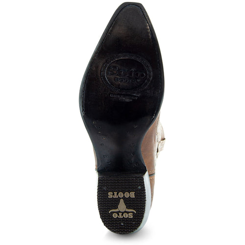 Soto Boots Soto Boots Tan Rose Inlayed Women's Cowgirl Boots (M50032)