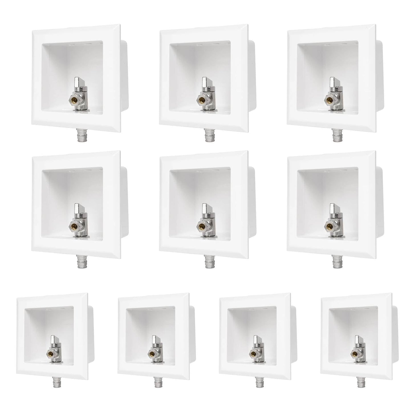 10 Pcs 1/2" PEX Expansion (F1960) Inlet, Dishwasher Outlet Box