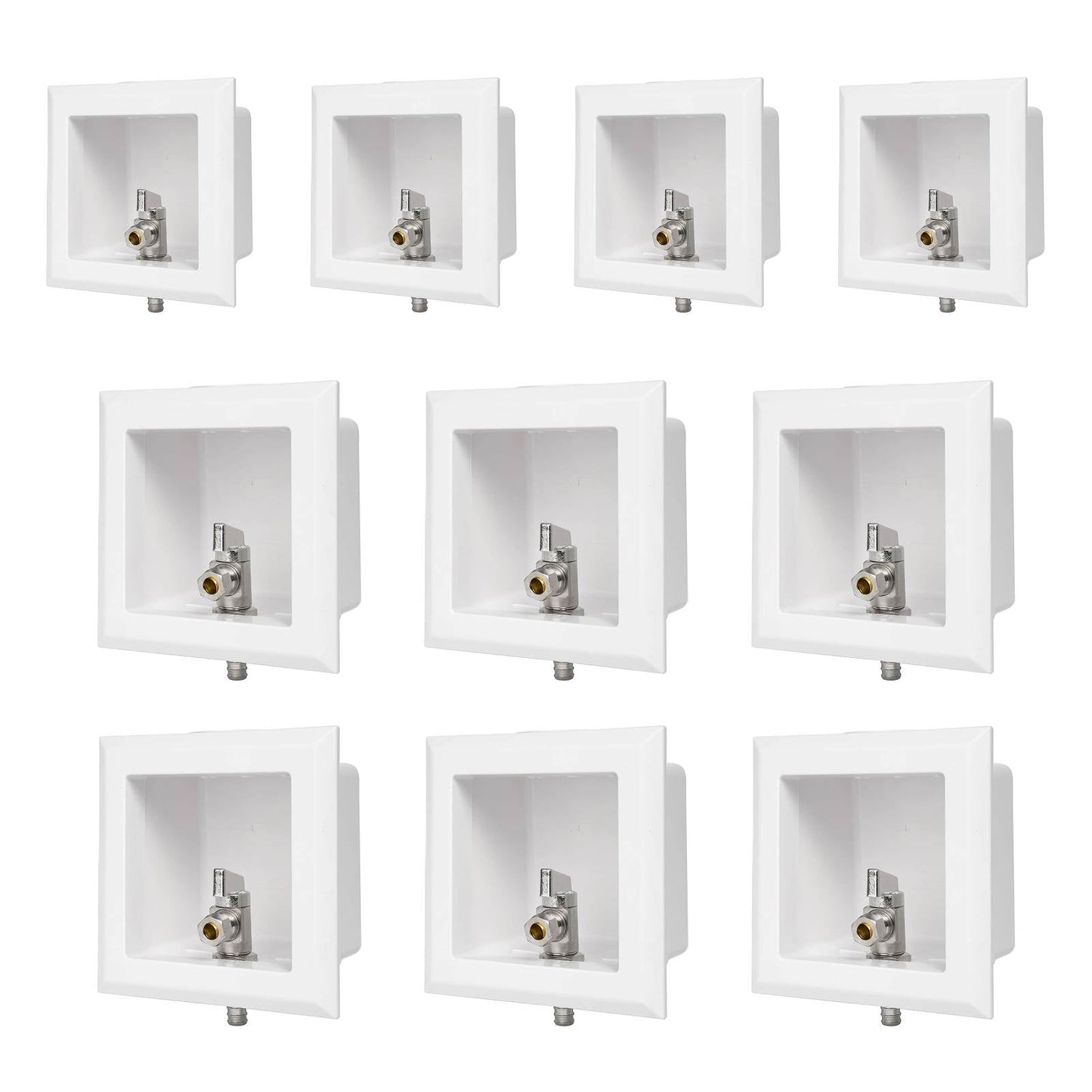 10 Pcs 1/2" PEX Crimp (F1807) Inlet, Dishwasher Outlet Box