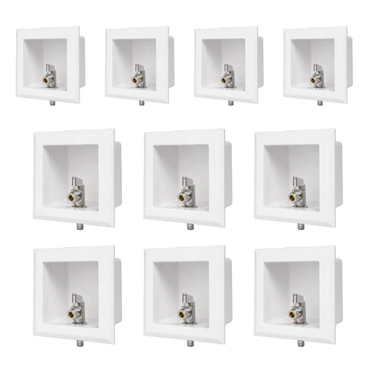 10 Pcs 1/2" PEX Crimp (F1807) Inlet, Dishwasher Outlet Box