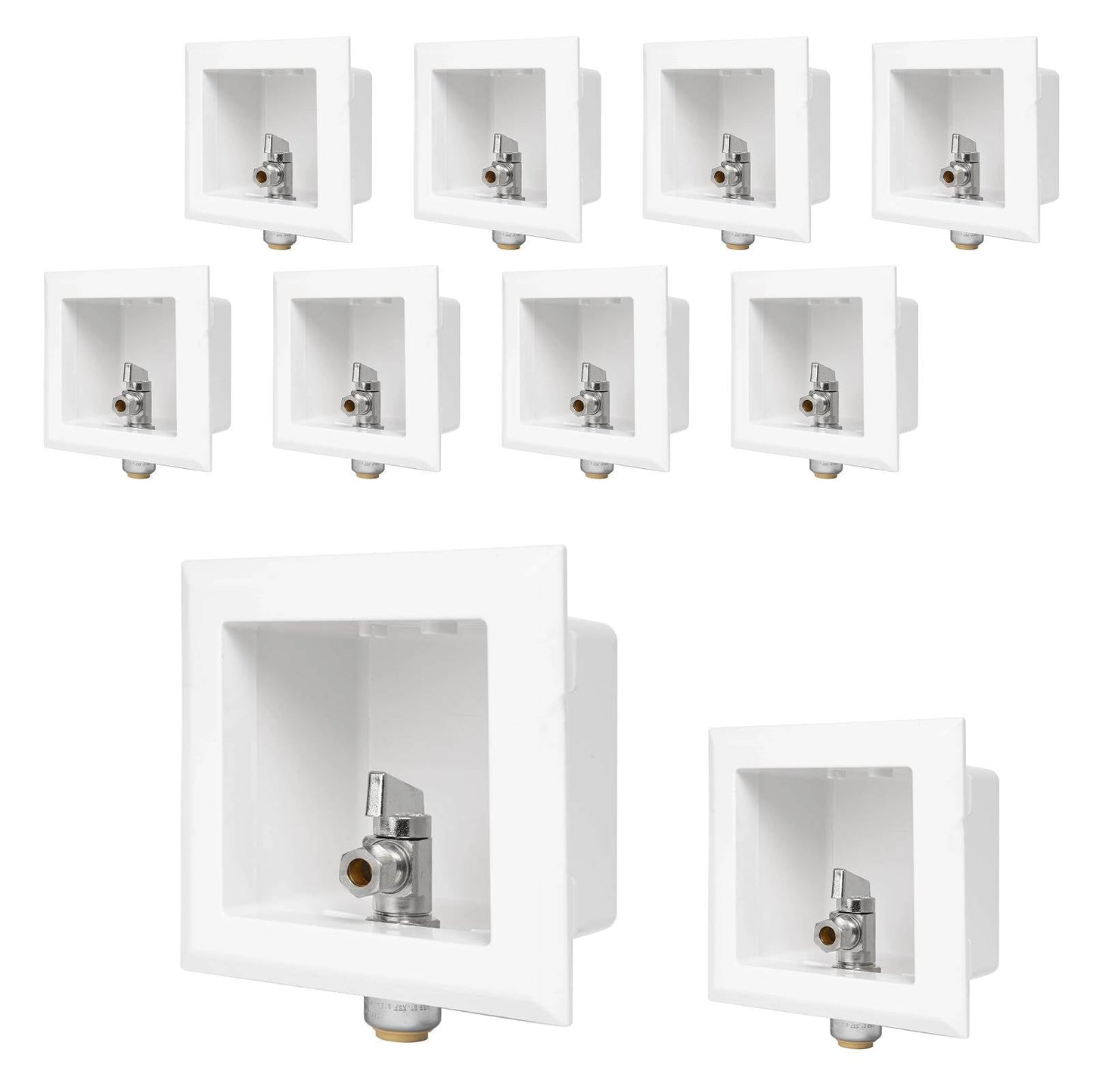 10 Pcs 1/2" Push Fit Inlet, Dishwasher Outlet Box