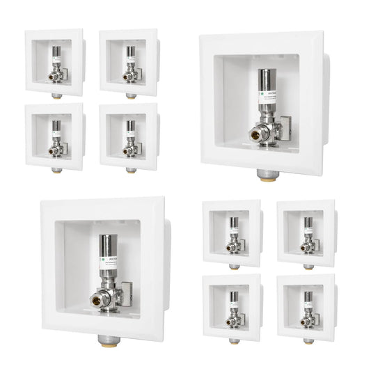 10 Pcs 1/2" CPVC PPE Intet, Dishwasher Outlet Box, with Stainless Steel Water Hammer Arrestor