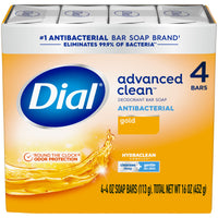 Dial Antibacterial Deodorant Bar Soap, Advanced Clean, Gold, 4 oz, 4 Bars EasyOptionXY LLC