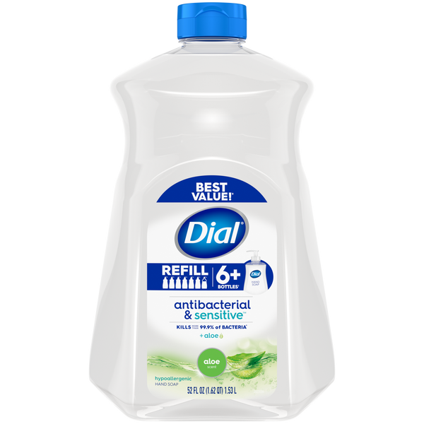 Dial Antibacterial Liquid Hand Soap Refill, Aloe Scent, 52 Ounce EasyOptionXY LLC