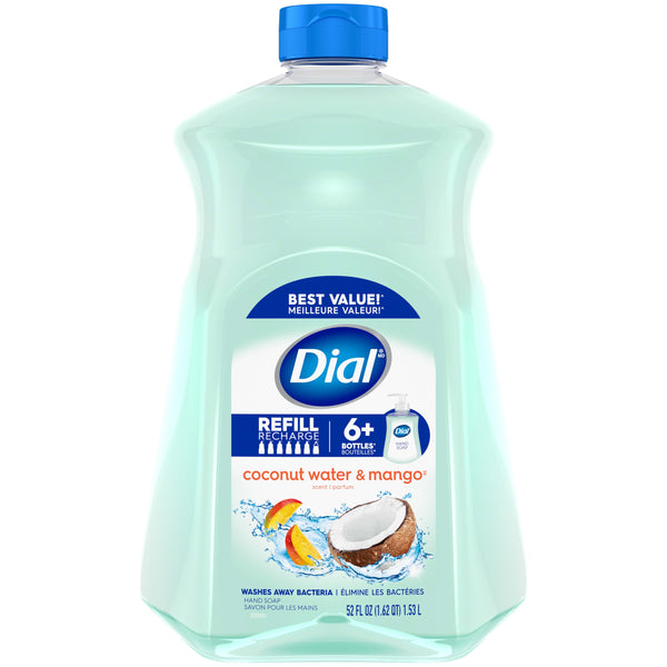 Dial Liquid Hand Soap Refill, Coconut Water & Mango, 52 fl oz EasyOptionXY LLC
