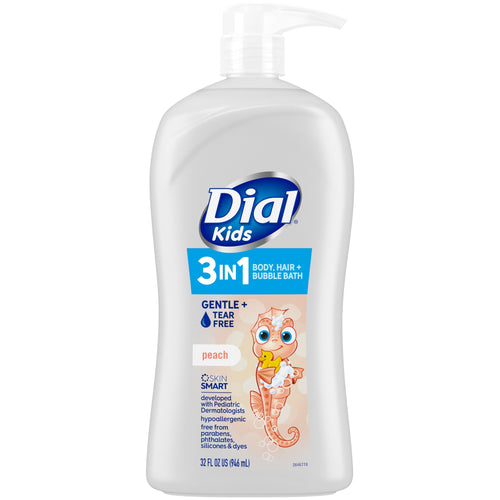 Dial Kids 3-in-1 Body+Hair+Bubble Bath, Peach, 32 fl oz EasyOptionXY LLC