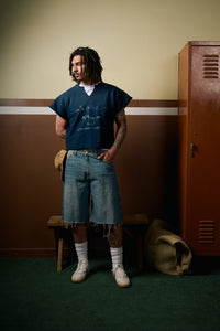 DIALLO DISTRESSED DENIM SHORT DIALLO