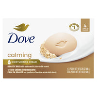Dove Beauty Bar Soap for Women Calming Oatmeal & Rice Milk All Skin, 3.75oz 4 Bars EasyOptionXY LLC