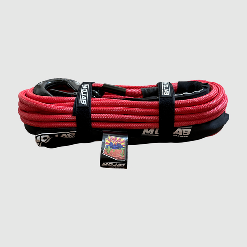 3/8'' x 85' Double Braided Winch Rope with Removeable forged winch hook MOJAB OFFROAD