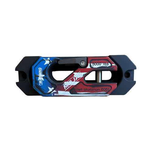 Side By Side / UTV Aluminum Recessed Winch Shackle with Fairlead Kit, closed latch (LIFE TIME WARRANTY*) MOJAB OFFROAD