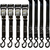 1.6" x 15' Ratchet Tie-Down Set  (Pack of 4) , Closed Hook (Lifetime Warranty) MOJAB OFFROAD