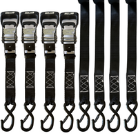 1.6" x 15' Ratchet Tie-Down Set  (Pack of 4) , Closed Hook (Lifetime Warranty) MOJAB OFFROAD