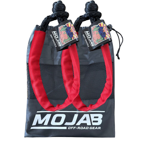 Soft Shackle 1/4'' x 24'' with sleeve and bag (Set of 2 Shackles) (Lifetime Warranty) MOJAB OFFROAD