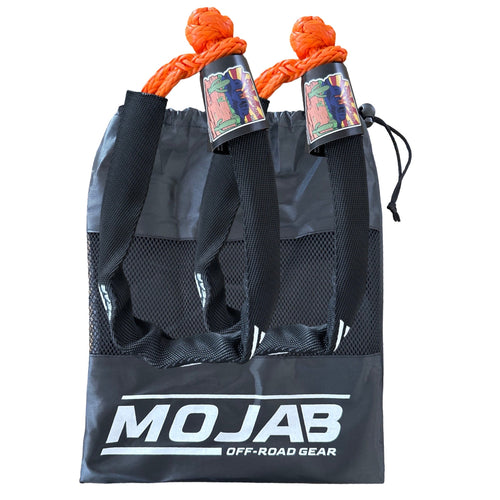 Soft Shackle 1/4'' x 24'' with sleeve and bag (Set of 2 Shackles) (Lifetime Warranty) MOJAB OFFROAD