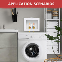 1/2" PEX Crimp (F1807) Inlet, Washing Machine Outlet Box, Single Control Valve, Copper Water Hammer Arrestor Plumbingsell