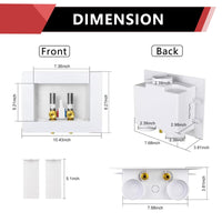 1/2" PEX Crimp (F1807) Inlet, Washing Machine Outlet Box, Single Control Valve, with SS Hammer Arrestor Plumbingsell