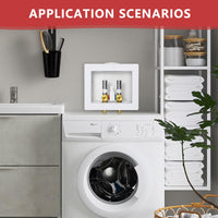 1/2" PEX Expansion (F1960) Inlet, Washing Machine Outlet Box, Single Control Valve, with SS Hammer Arrestor Plumbingsell