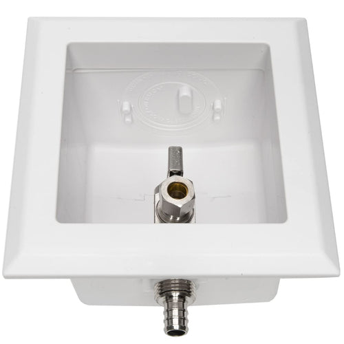 1/2" PEX Crimp (F1807) Inlet, Toilet Outlet Box, 3/8" OD Compression Outlet Connection Plumbingsell