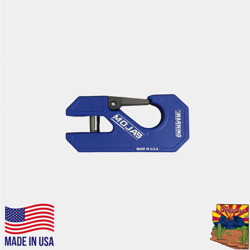 Aluminum winch shackle, closed latch (LIFE TIME WARRANTY*) MOJAB OFFROAD