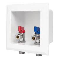 1/2" CPVC PPE Intet, Faucet Outlet Box, With Installed 1/4 Turn Ball Valve Plumbingsell