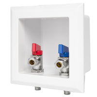 1/2" PEX Crimp (F1807) Inlet, Faucet Outlet Box, with Installed 1/4 Turn Ball Valve Plumbingsell