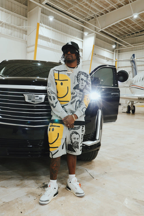 Fly Supply Co Fly Supply Co New Rich Crewneck Sweater (Heather Grey)